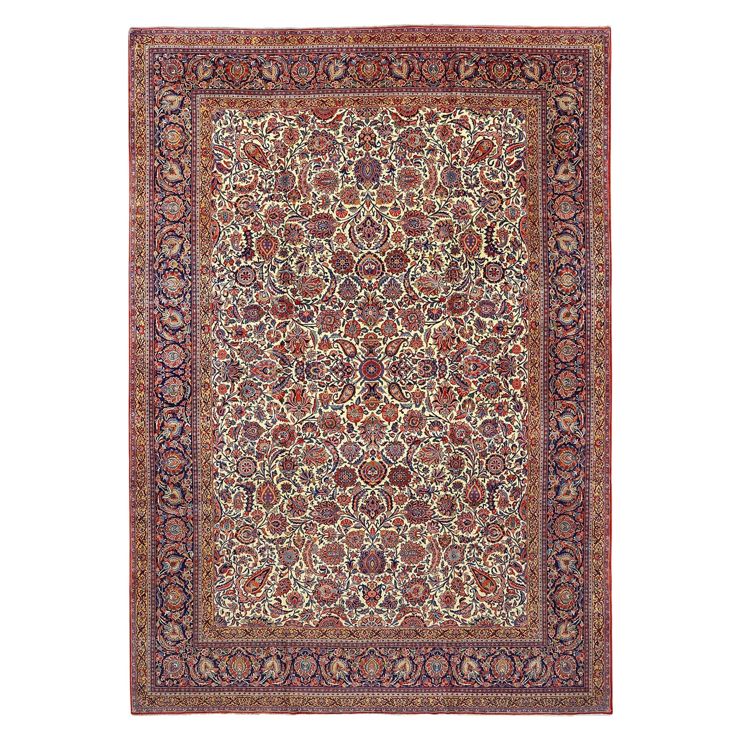 Antique Kashan DABIR 14'10 X 10'6 4426