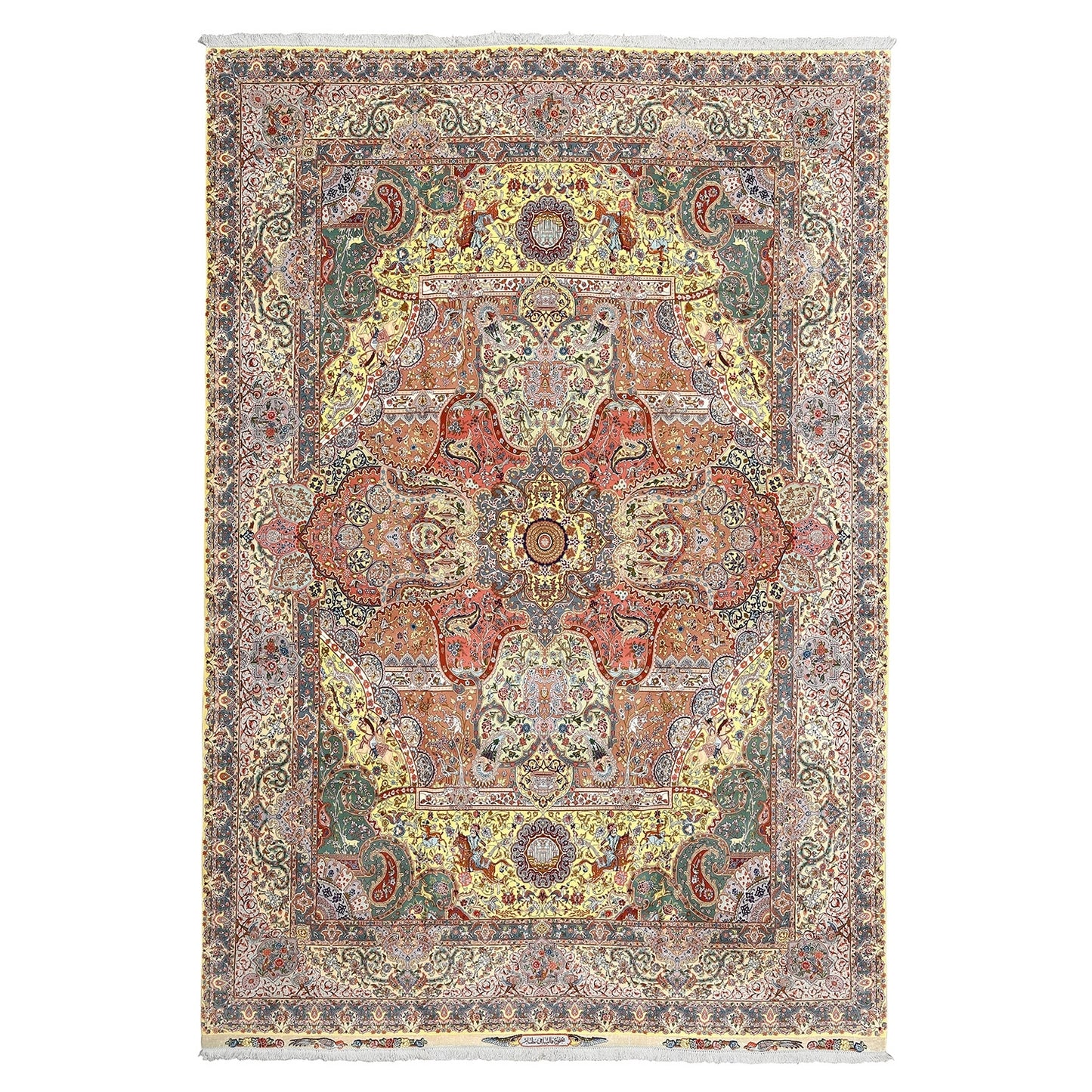 Vintage Tabriz NEZAM 14' X 9'9 4713