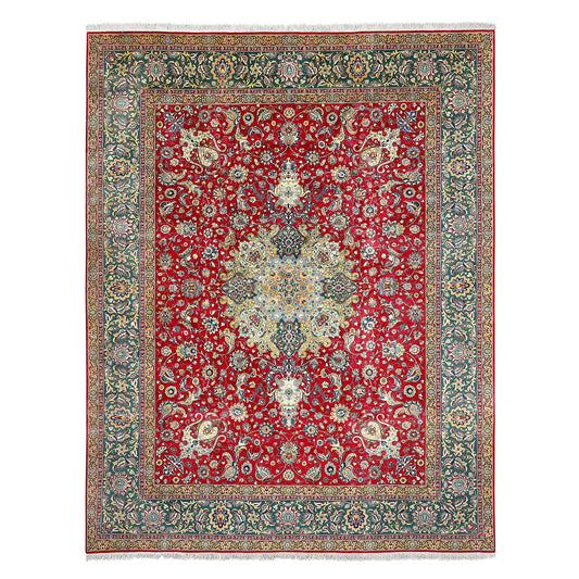 Vintage Tabriz Sherkat Farsh 12'8 X 10'2 5580
