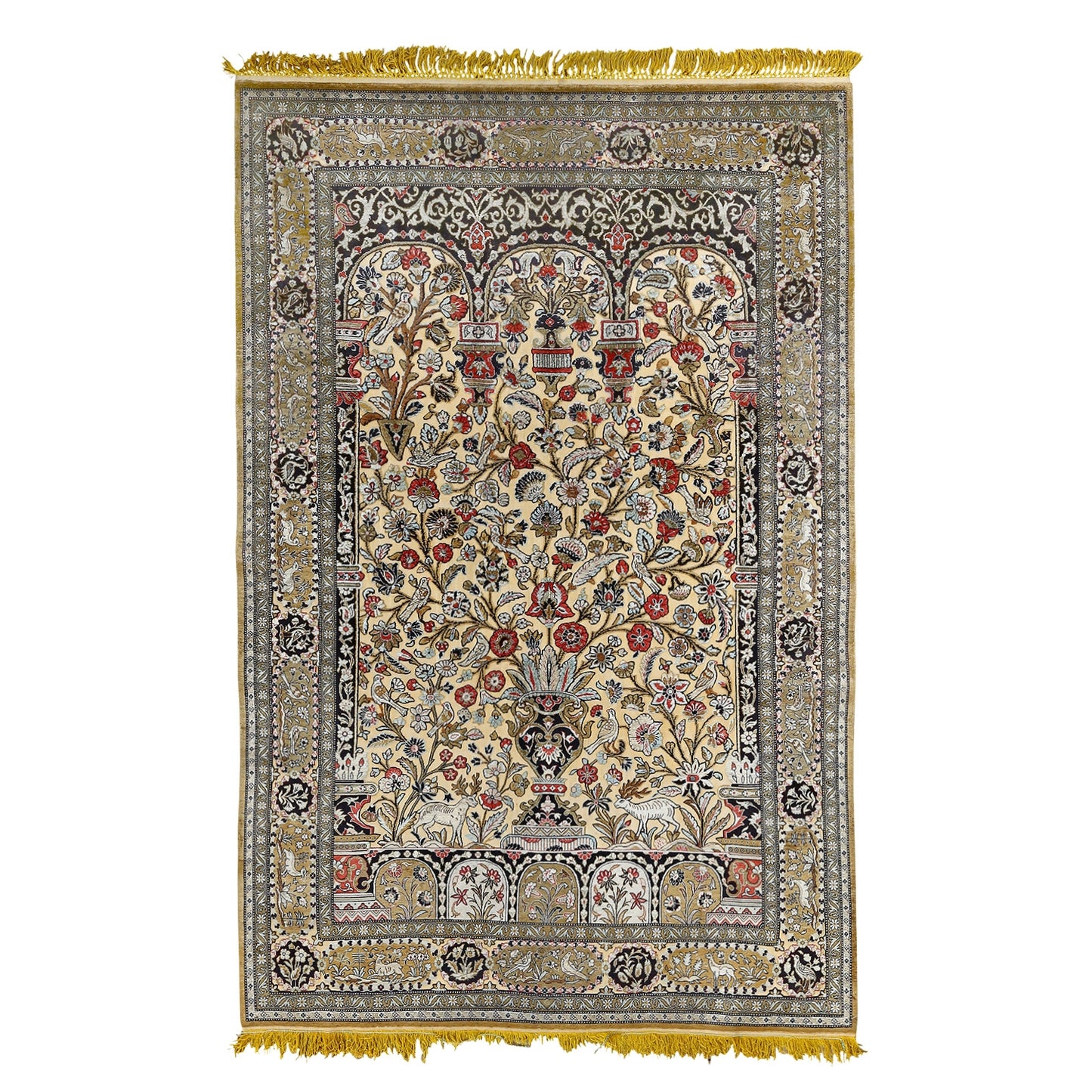 Vintage Silk Souf Qom 7'0 X 4'6 5725