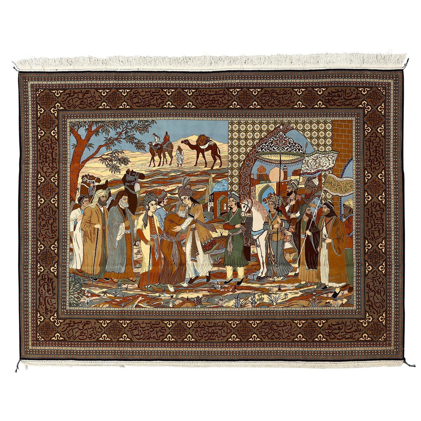 Vintage Qom Pictorial 8'5 X 6'4 4236