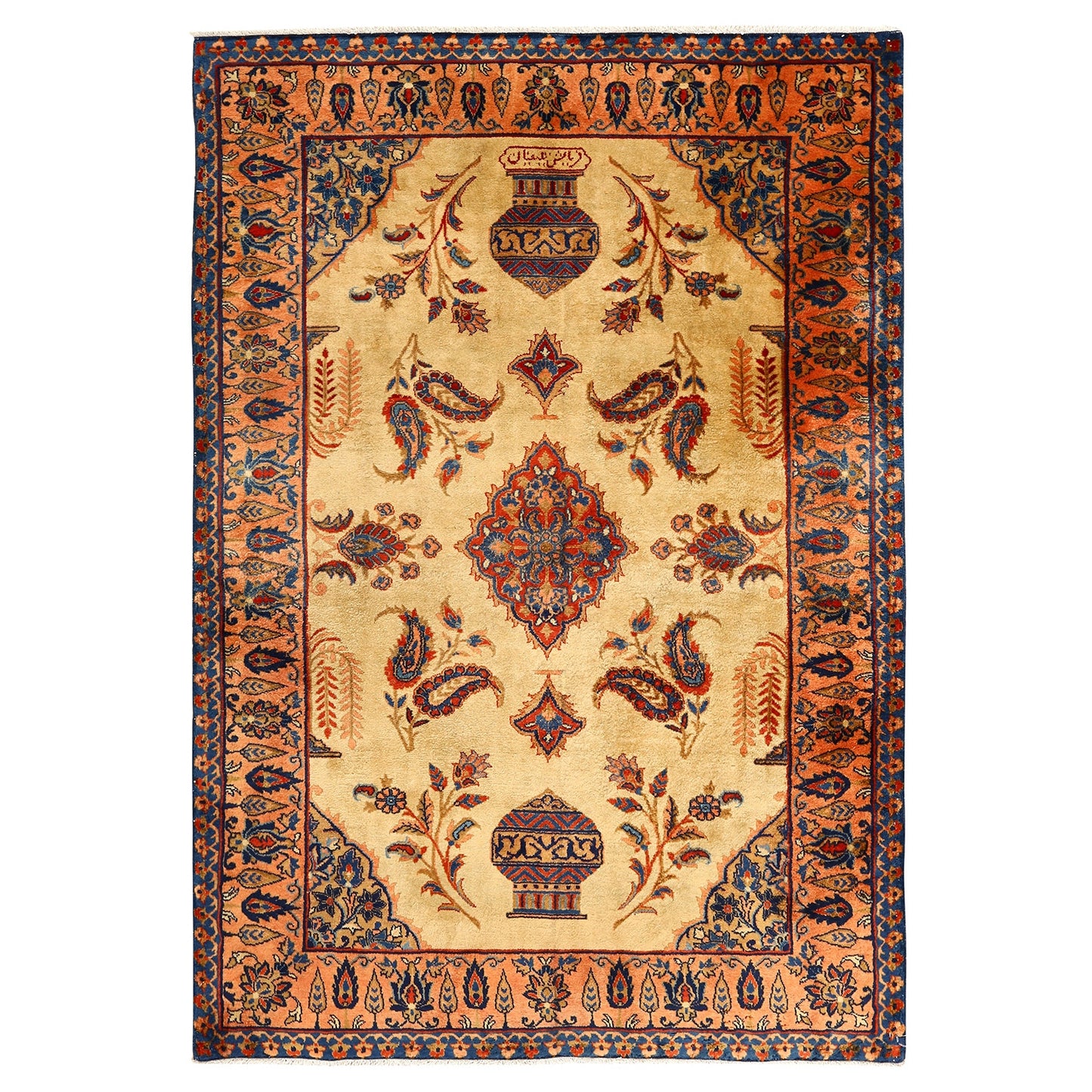 Antique Kashan Kork Manchester 4'11x3'4 4865