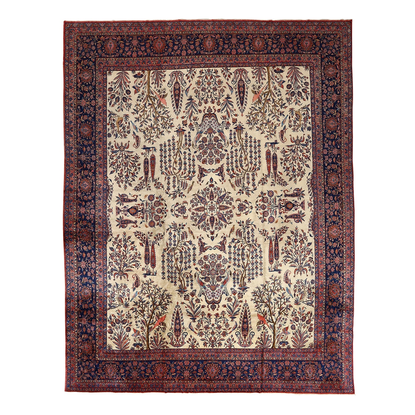 Antique Kashan Mohtasham 17'6 X 13'9 4658