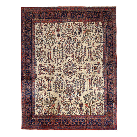 Antique Kashan Mohtasham 17'6 X 13'9 4658