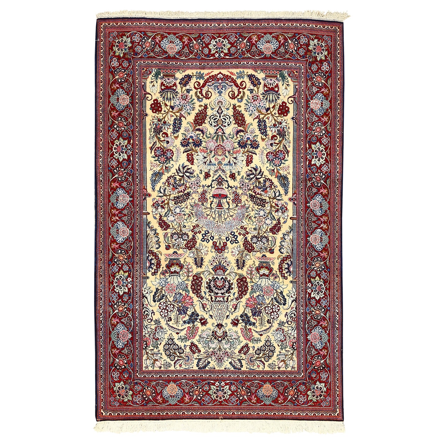 Antique Kashan Dabir 7'0x4'4 1956