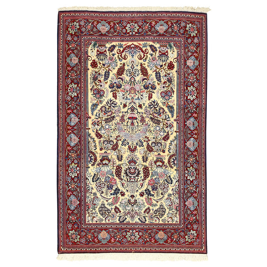 Antique Kashan Dabir 7'0x4'4 1956