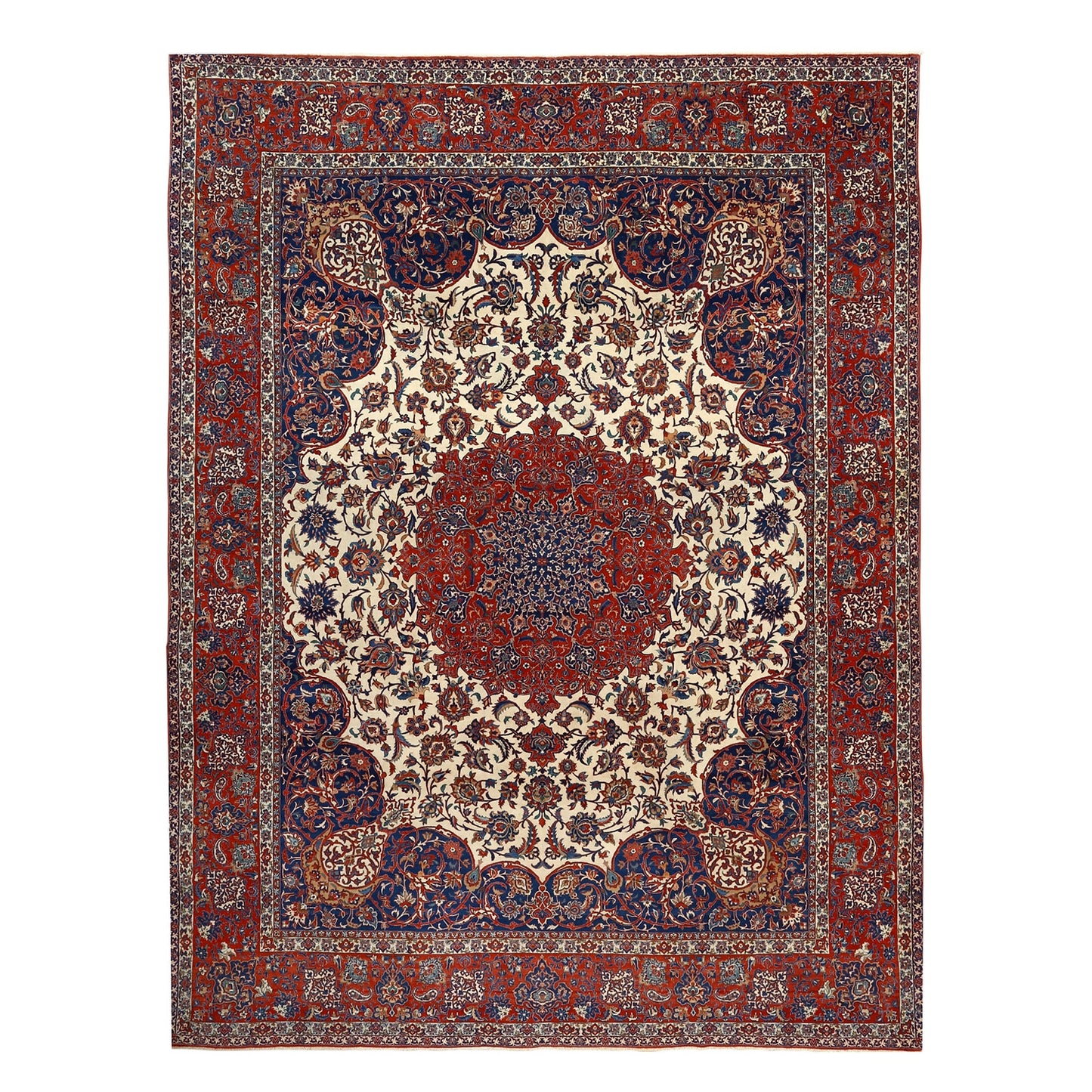 Antique Isfahan Shourashi 13'9 X 10'5 4780