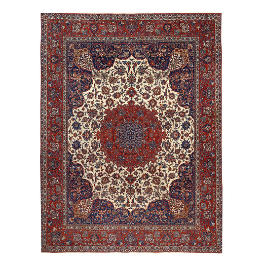 Antique Isfahan Shourashi 13'9 X 10'5 4780