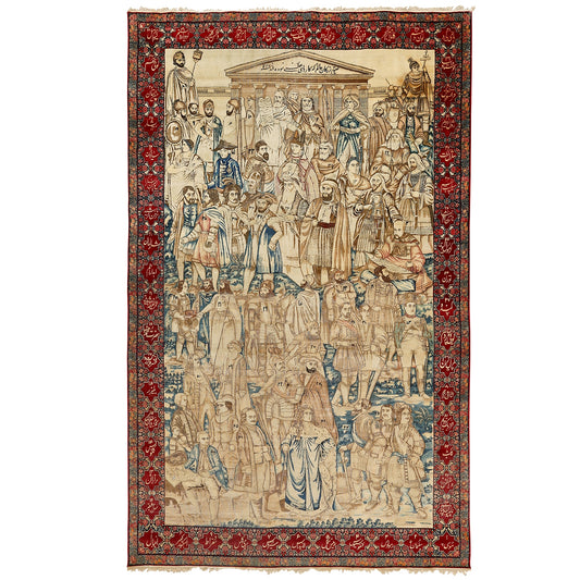 Antique Lavar Greatest Men Ever Born A Pair 8'10x5'5 1856