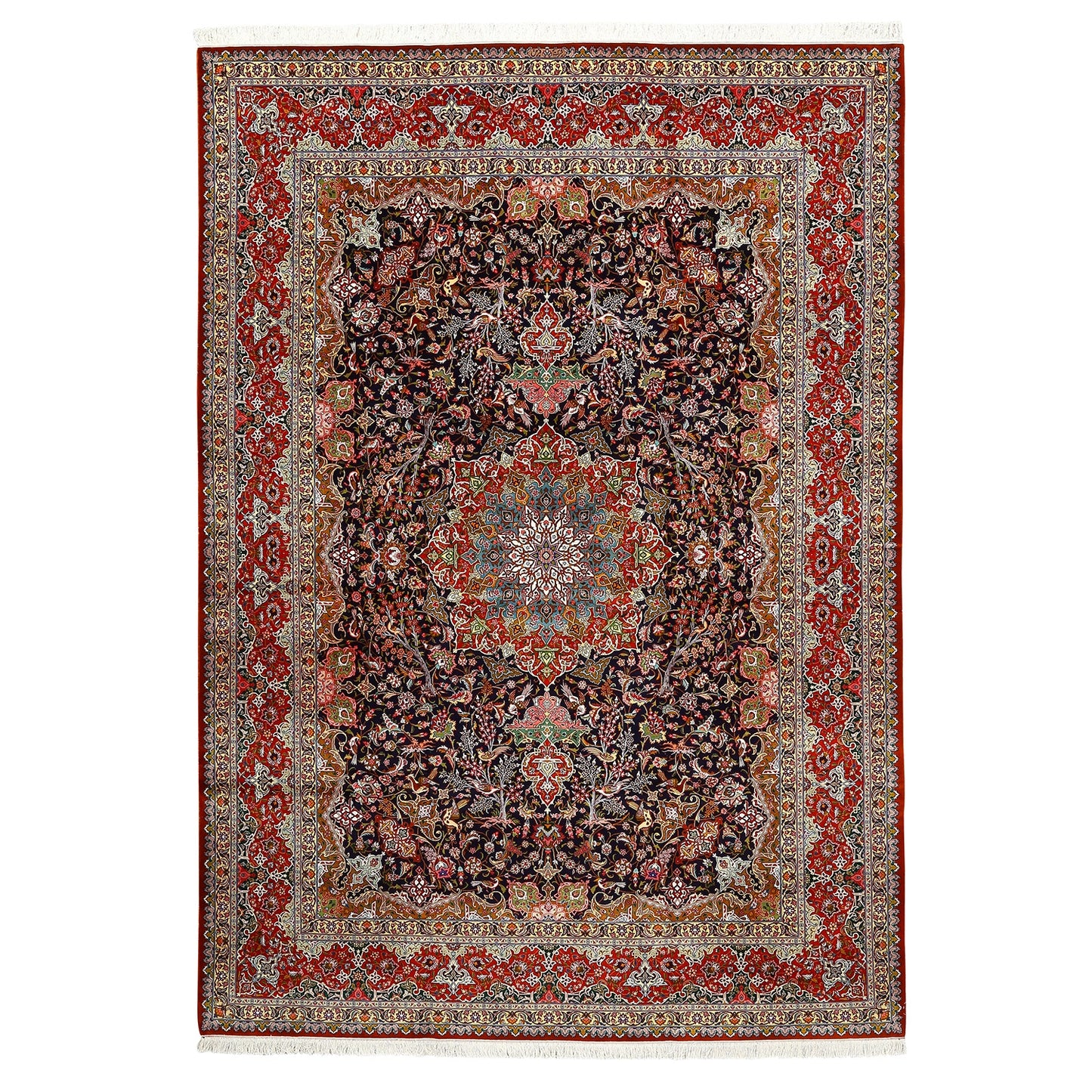 Vintage Tabriz SHERKAT FARSH 12'8 X 9' Z792