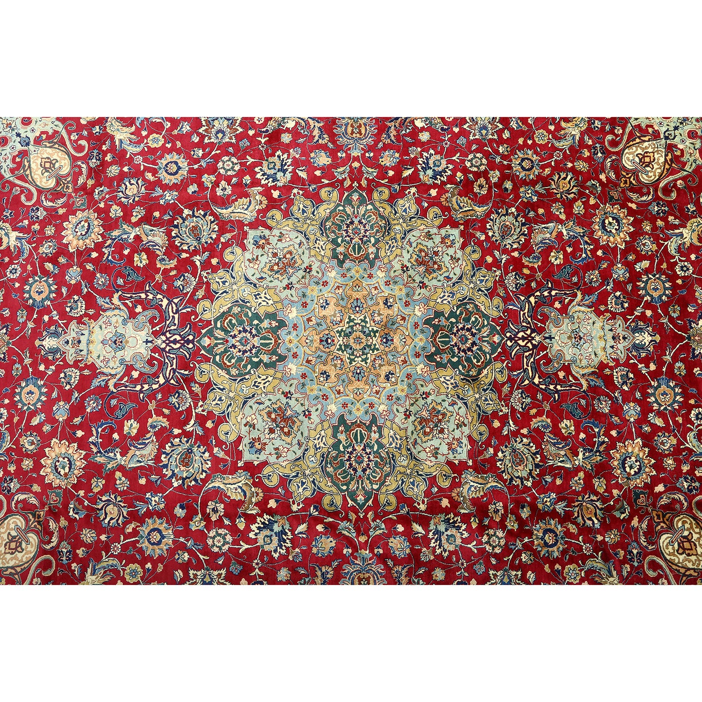 Vintage Tabriz Sherkat Farsh 12'8 X 10'2 5580