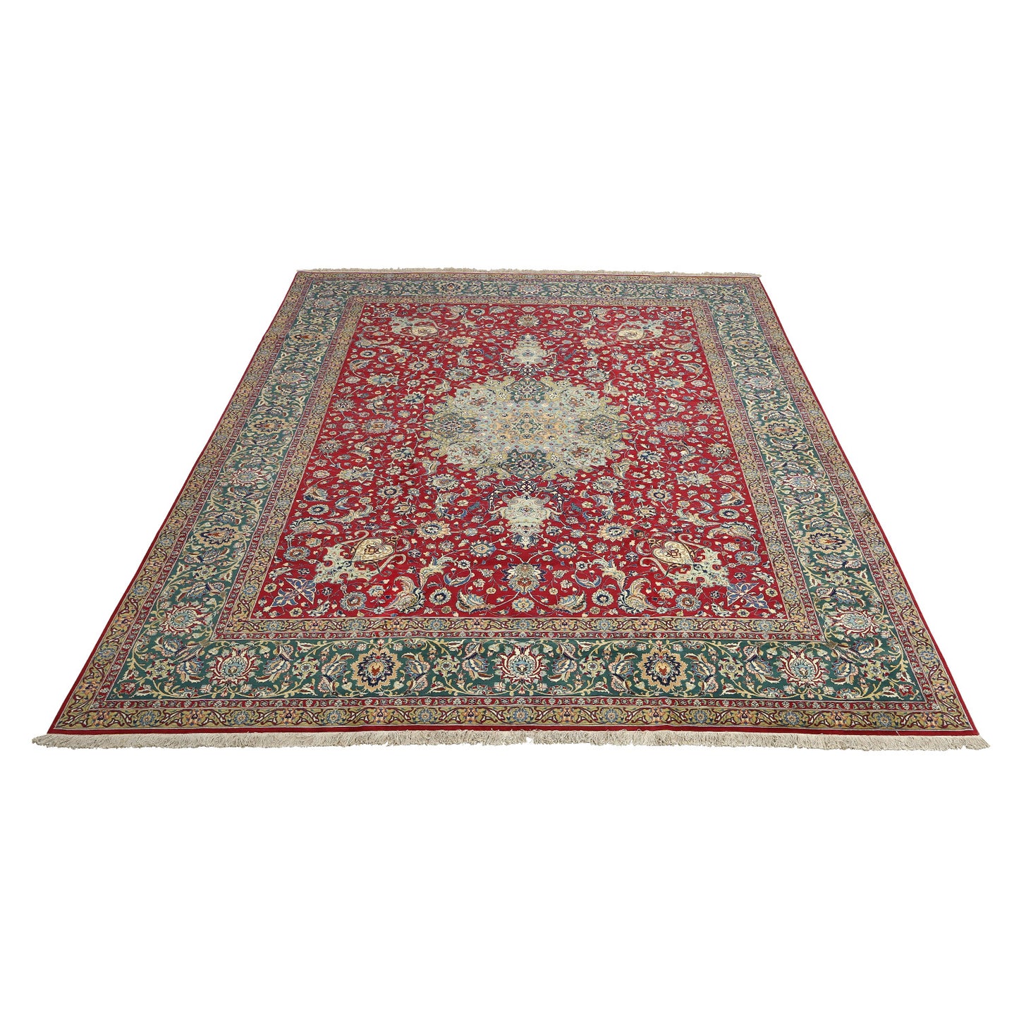 Vintage Tabriz Sherkat Farsh 12'8 X 10'2 5580