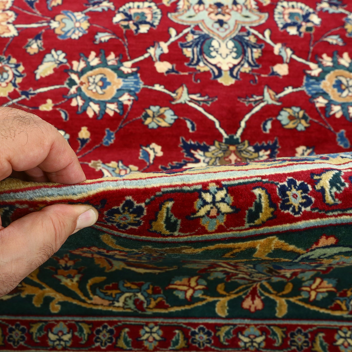 Vintage Tabriz Sherkat Farsh 12'8 X 10'2 5580