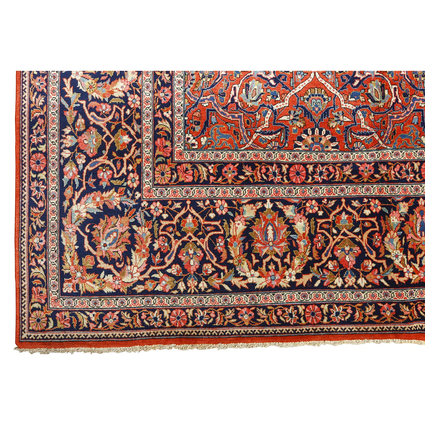 Antique Kashan Dabir 13'8 X 10'4 4001