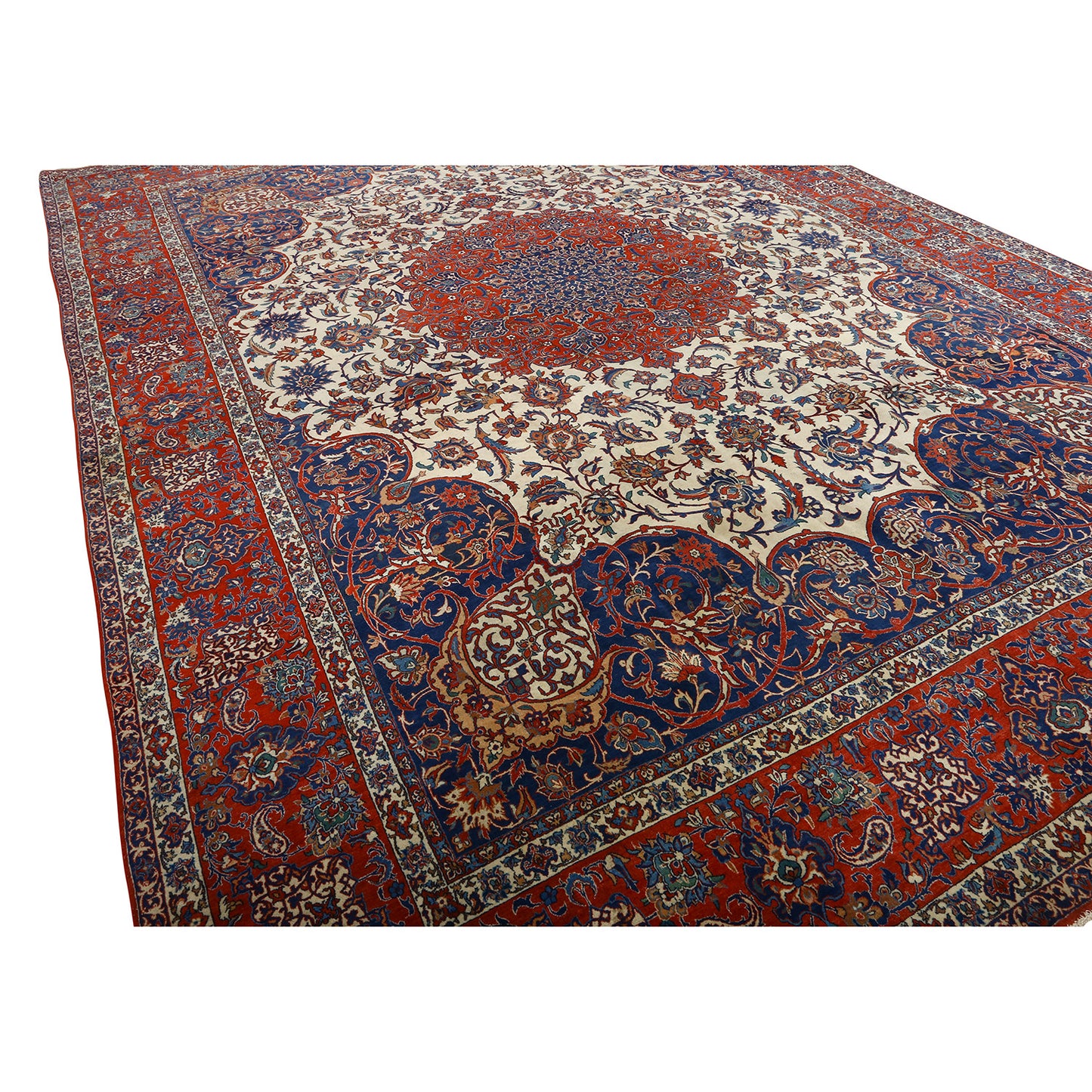 Antique Isfahan Shourashi 13'9 X 10'5 4780