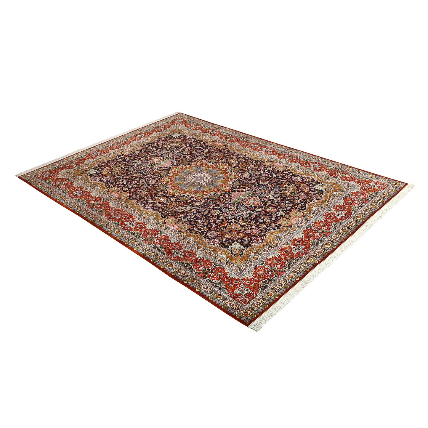 Vintage Tabriz SHERKAT FARSH 12'8 X 9' Z792