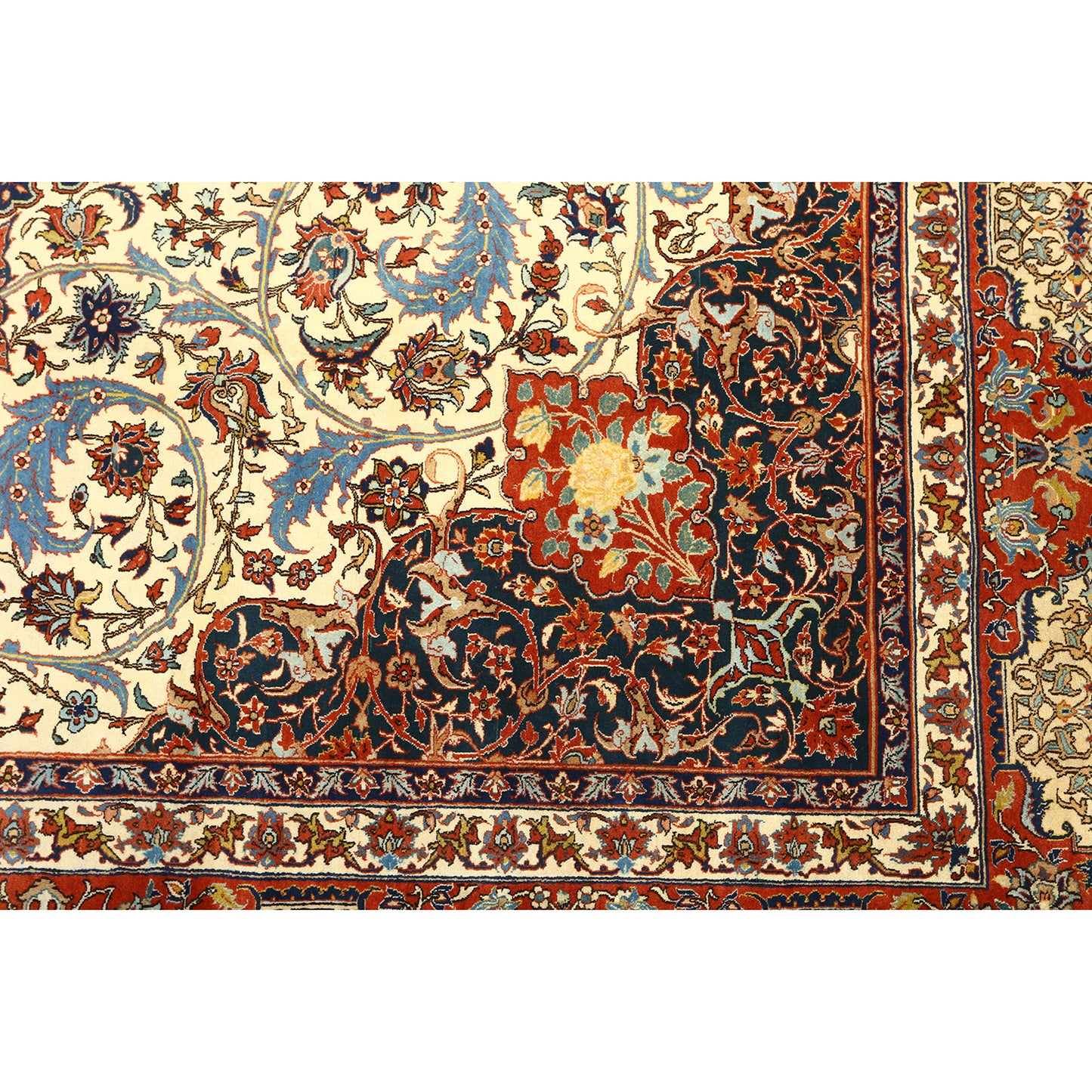 Antique Isfahan Shourashi 12'3 X 10' 4779