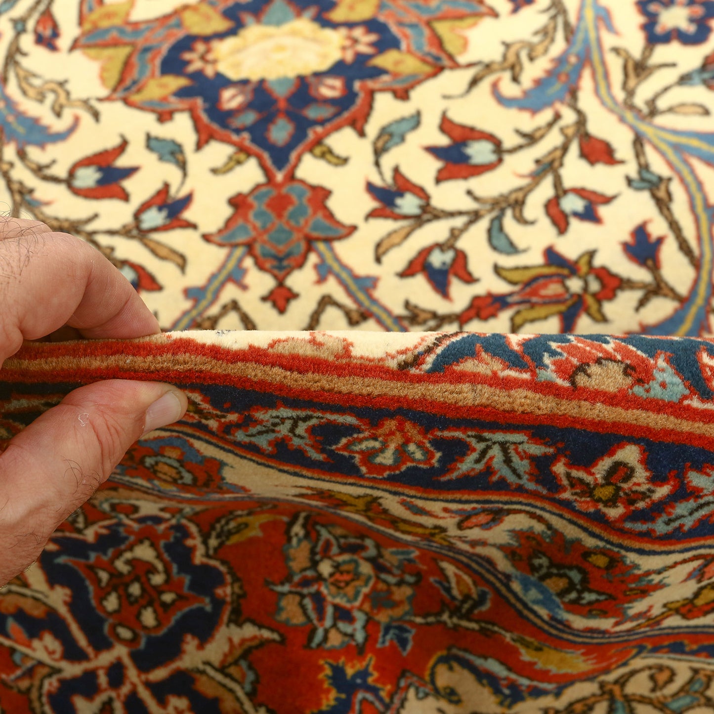 Antique Isfahan Shourashi 12'3 X 10' 4779