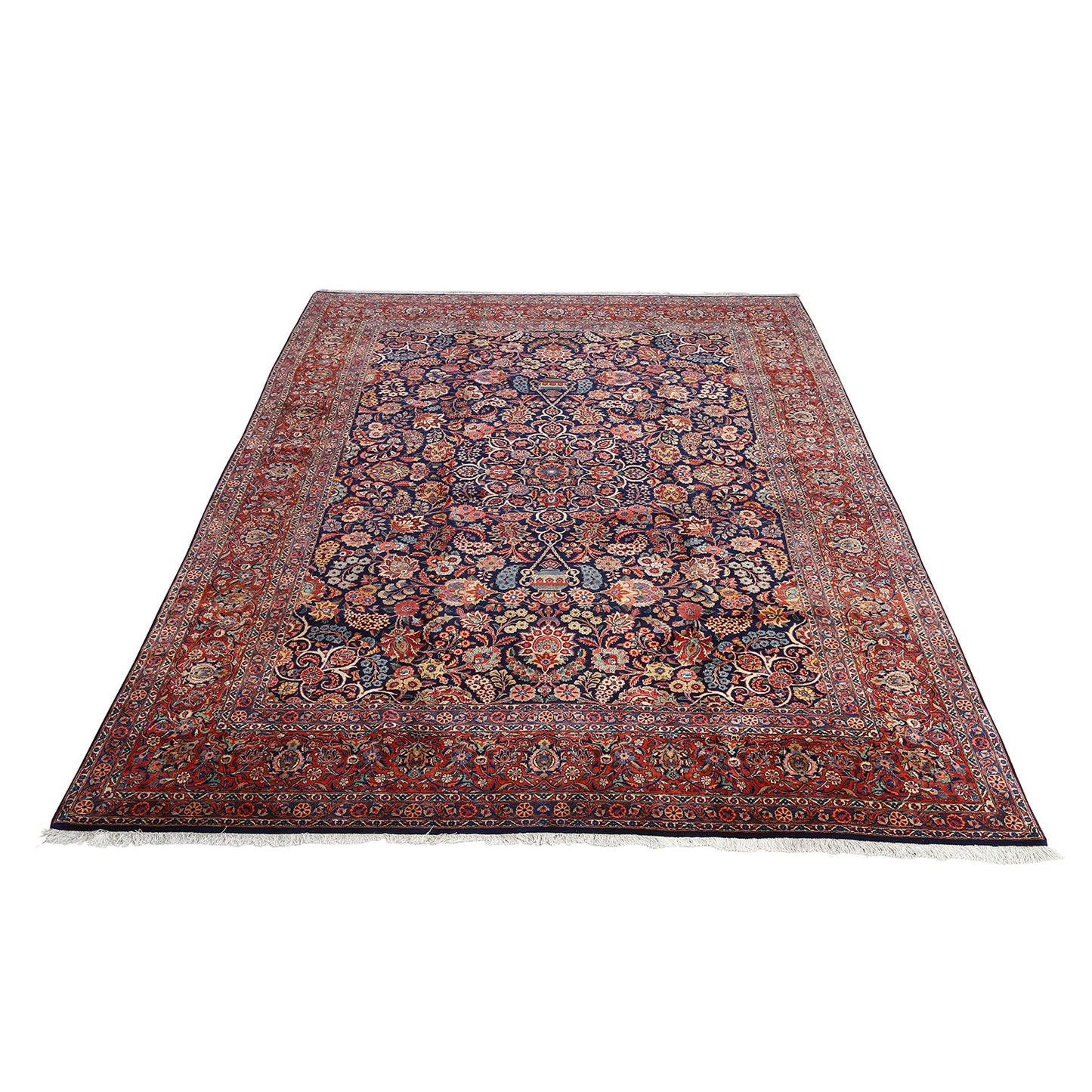 Antique Kashan Dabir 12'3 X 9' 4427