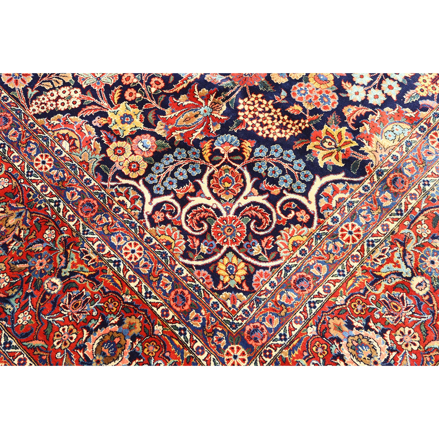 Antique Kashan Dabir 12'3 X 9' 4427