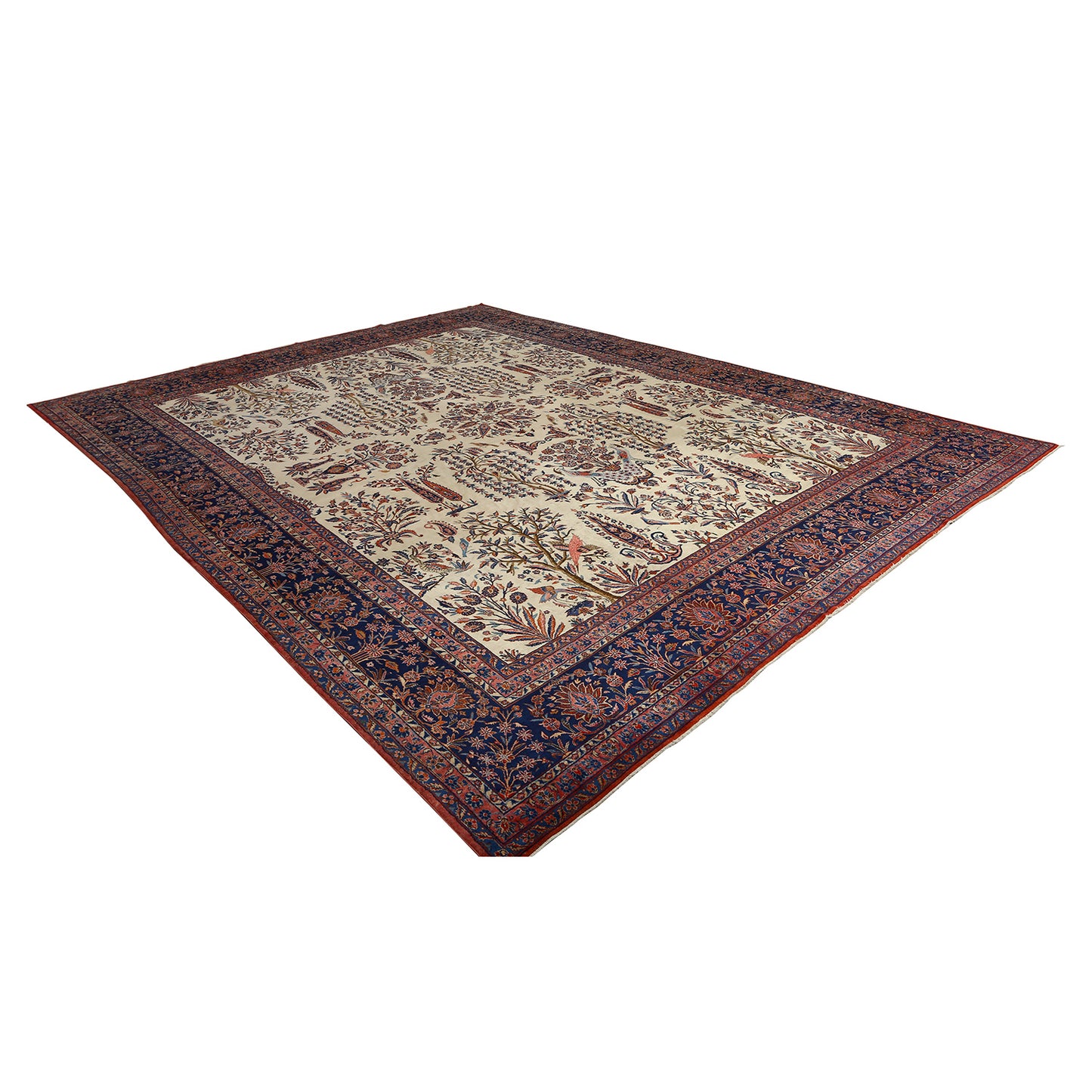 Antique Kashan Mohtasham 17'6 X 13'9 4658