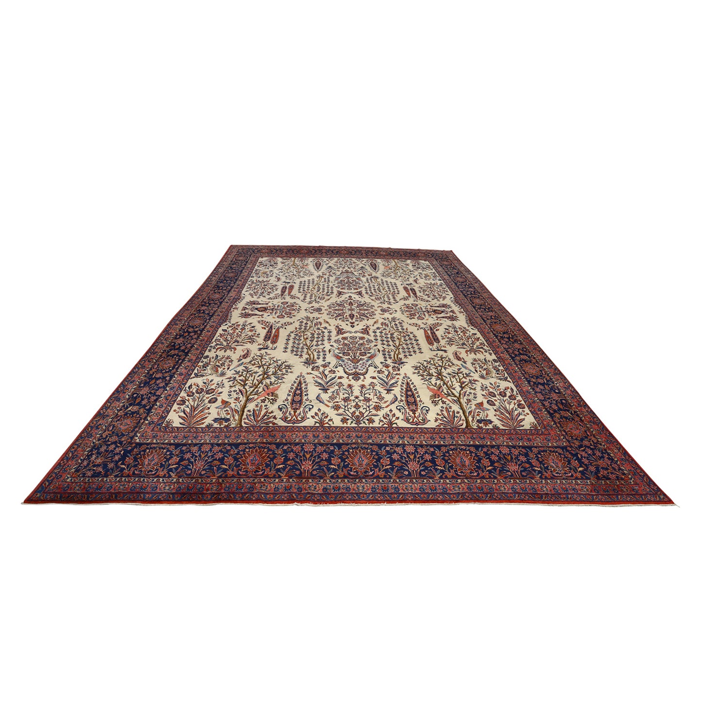 Antique Kashan Mohtasham 17'6 X 13'9 4658