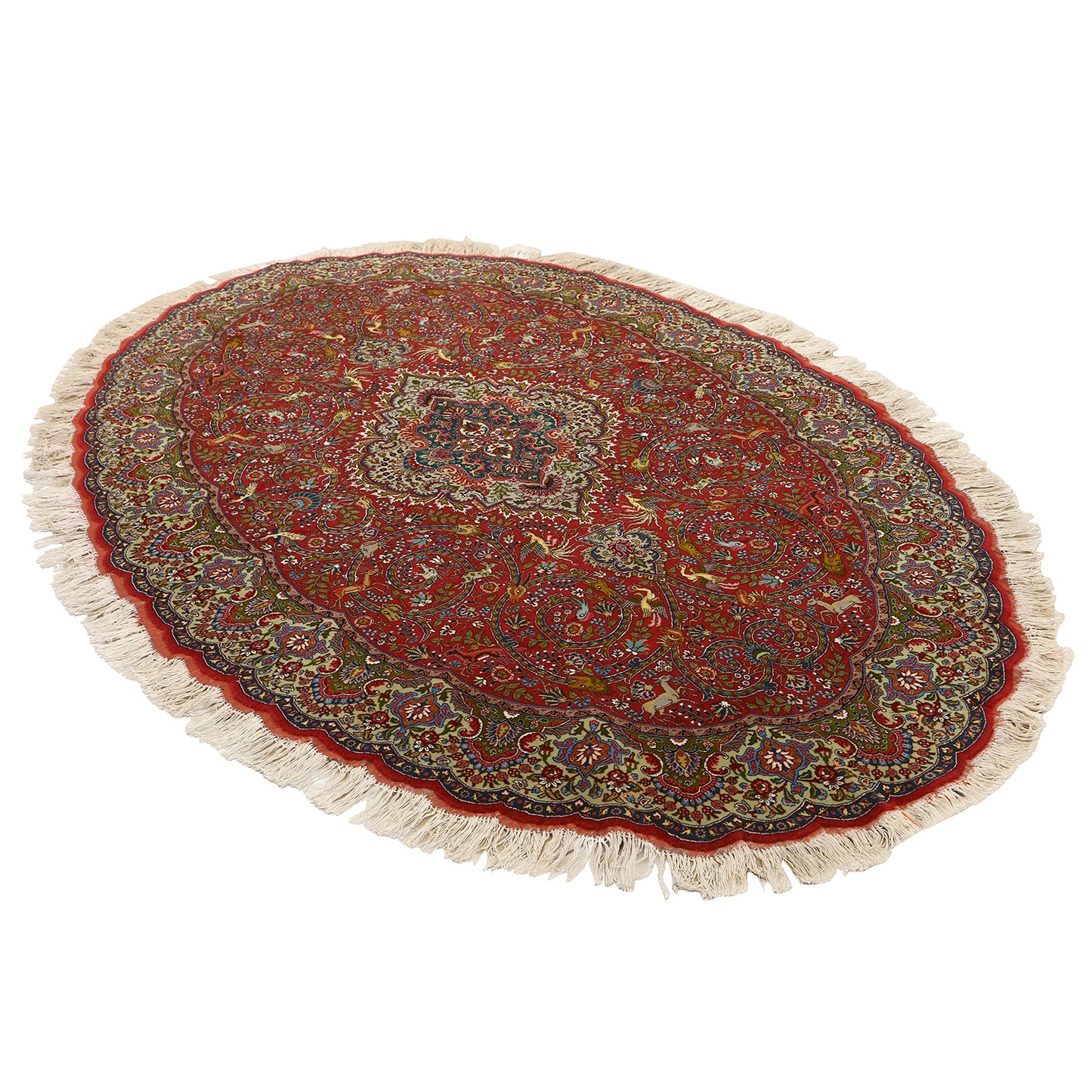 Vintage Tabriz Oval 9'2 X 6' 77008