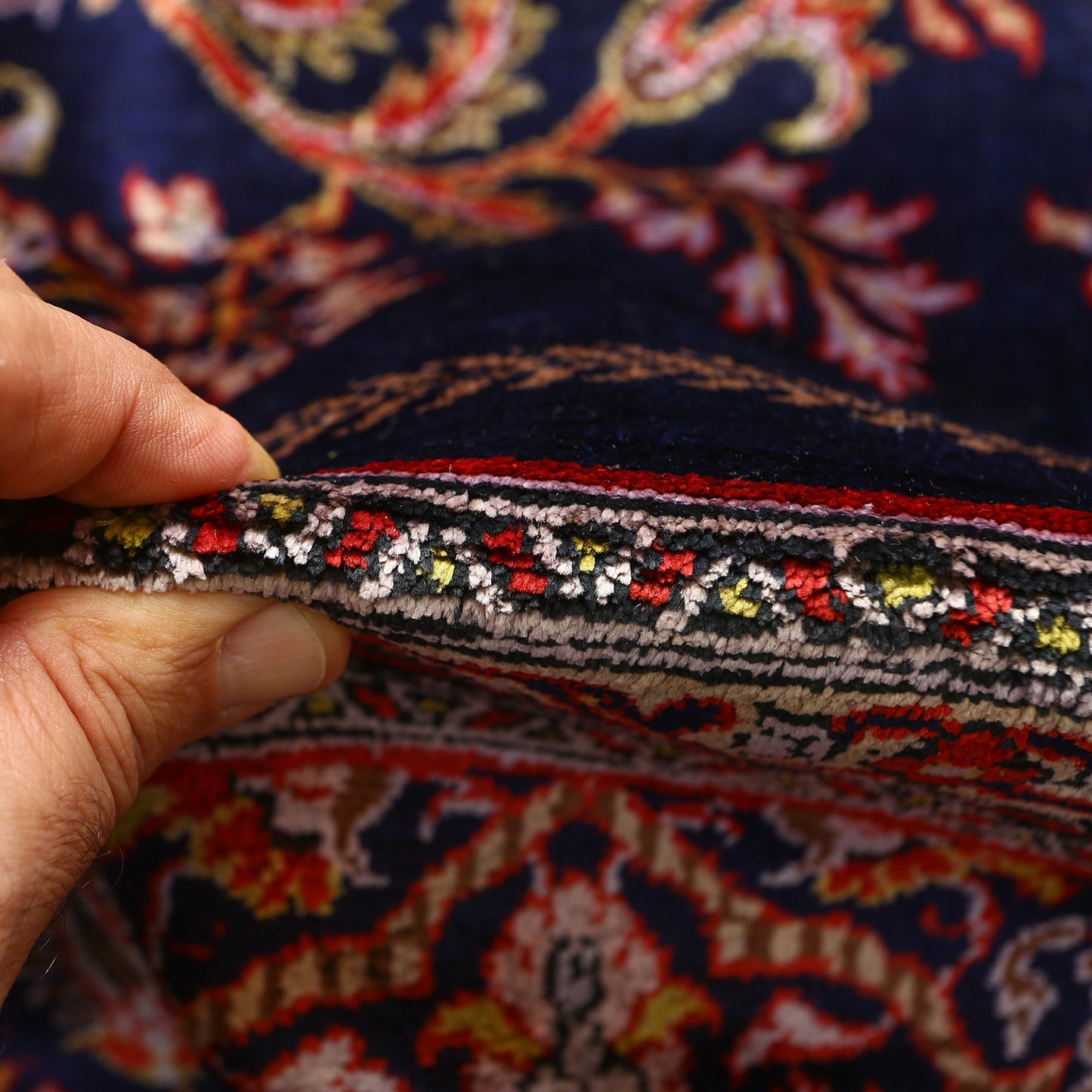 Antique Kashan Silk 9'11 X 6'3 6048