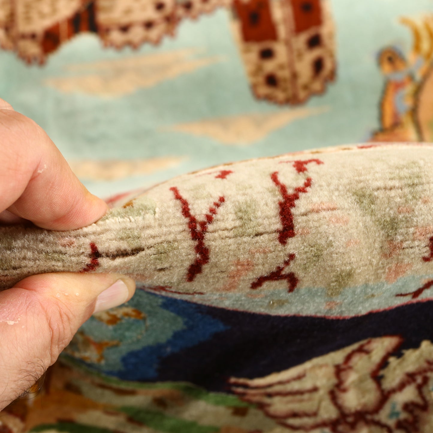 Vintage Tabriz Pictorial 8'10 X 5'11 3732