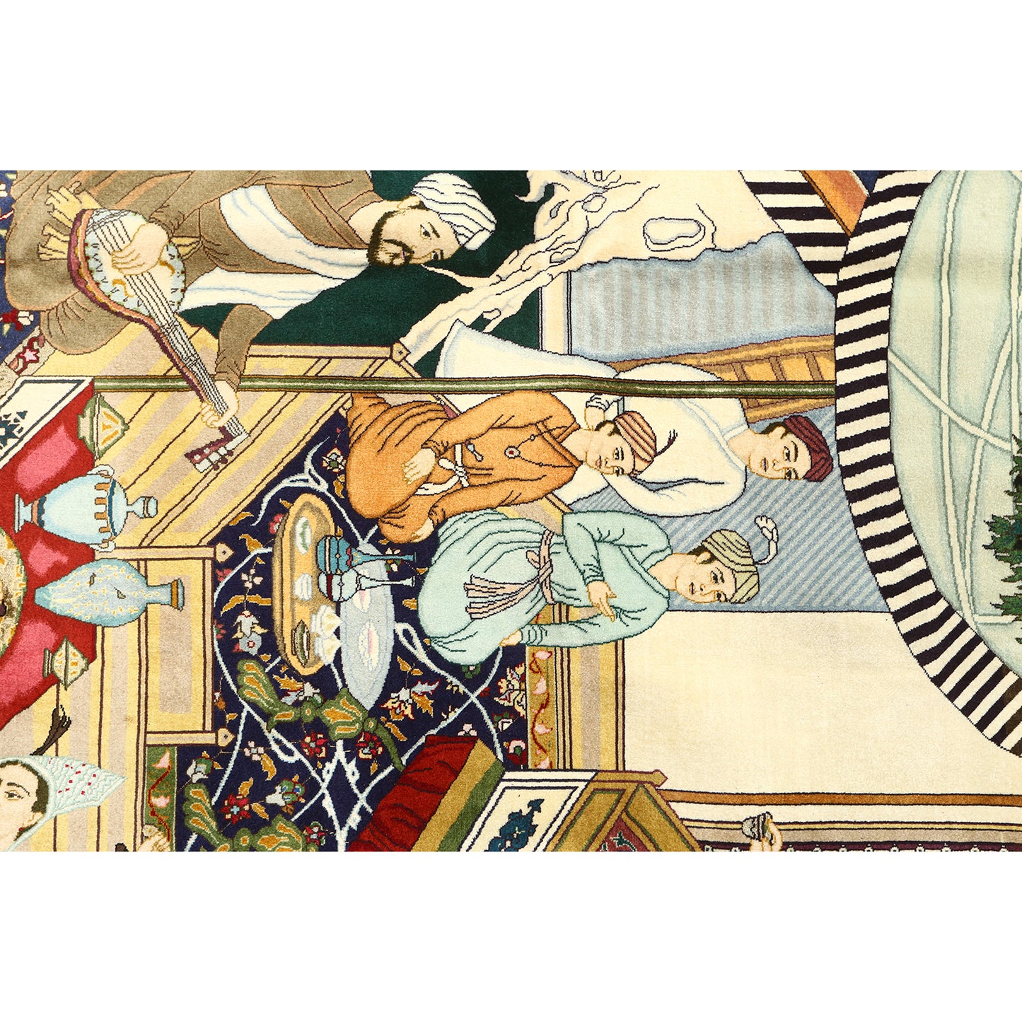 Vintage Tabriz Pictorial 9'5 X 6'9 3496