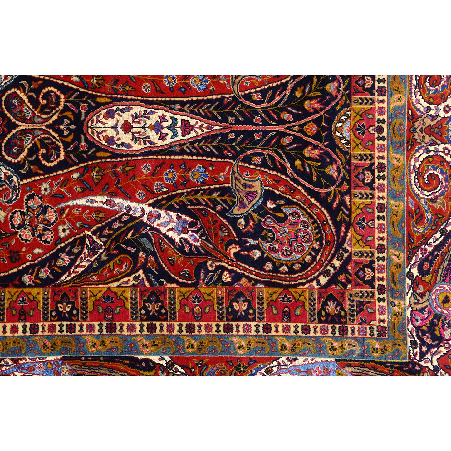 Antique Kashan Tafazoli Pair 6'9x4'4 4434