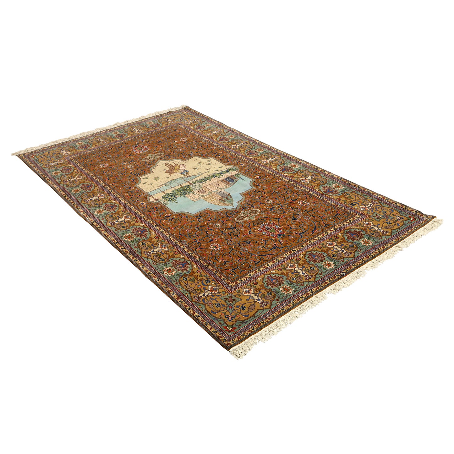Antique Tabriz Hadad Pair 9'0x8'6 1491