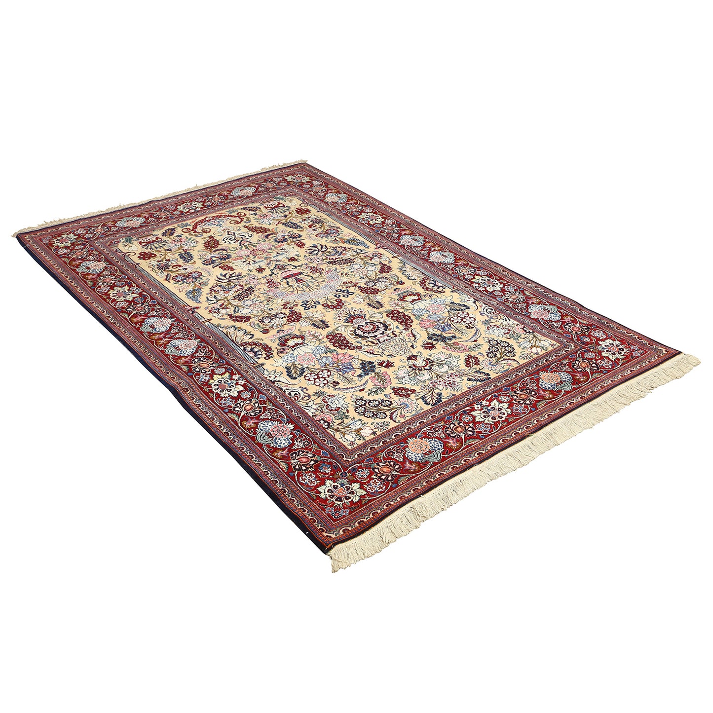 Antique Kashan Dabir 7'0x4'4 1956