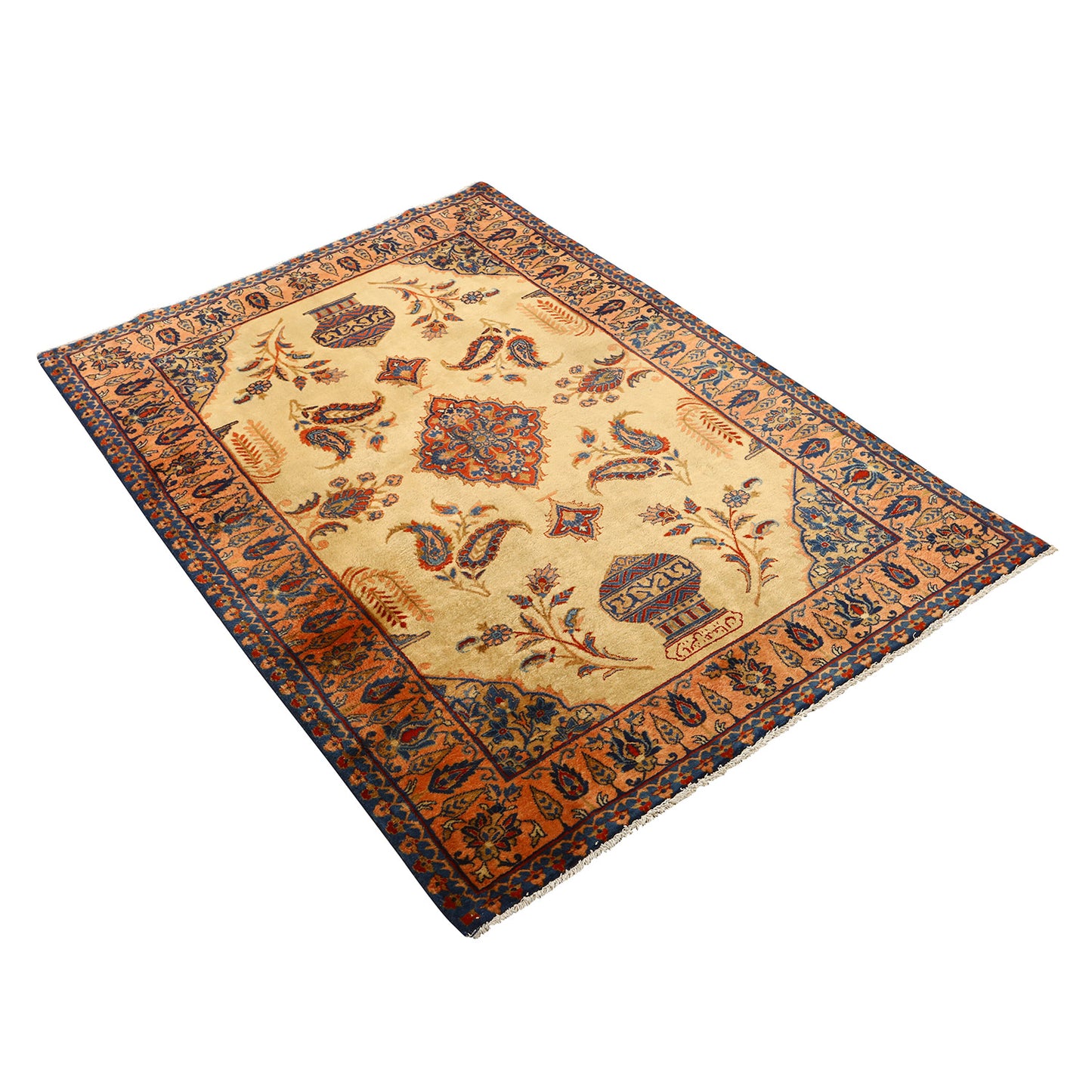 Antique Kashan Kork Manchester 4'11x3'4 4865