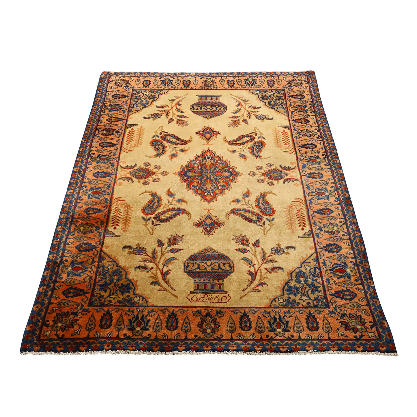 Antique Kashan Kork Manchester 4'11x3'4 4865