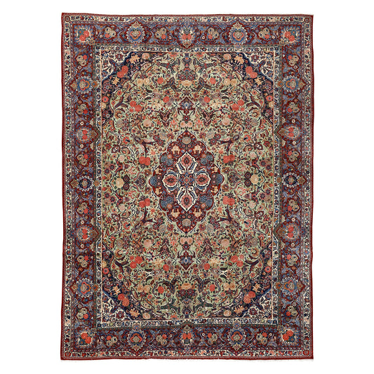 Antique Kashan Dabir 14' X 10'3 1741