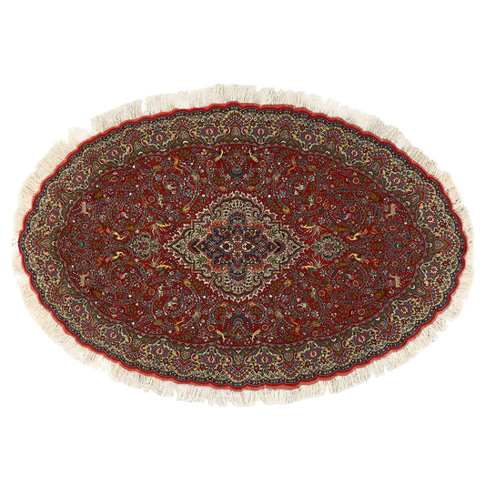 Vintage Tabriz Oval 9'2 X 6' 77008