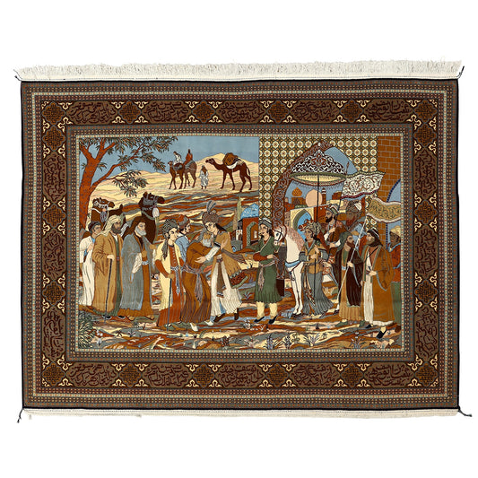 Vintage Qom Pictorial 8'5 X 6'4 4236