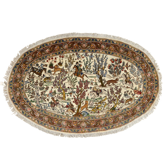 Vintage Tabriz Oval 8'3 X 5'3 5501