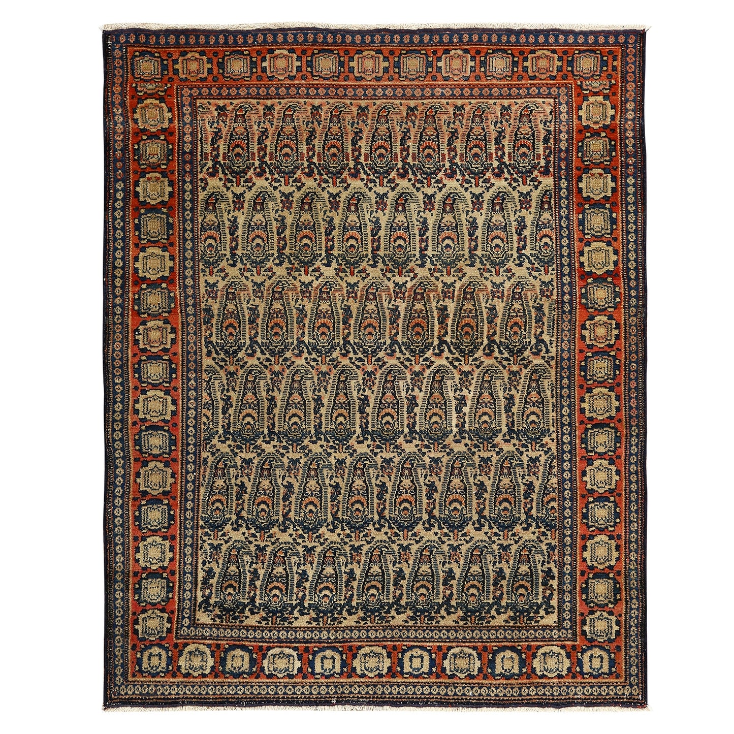 Antique Seneh Kurdestan Pair 4'6x3'5 5715