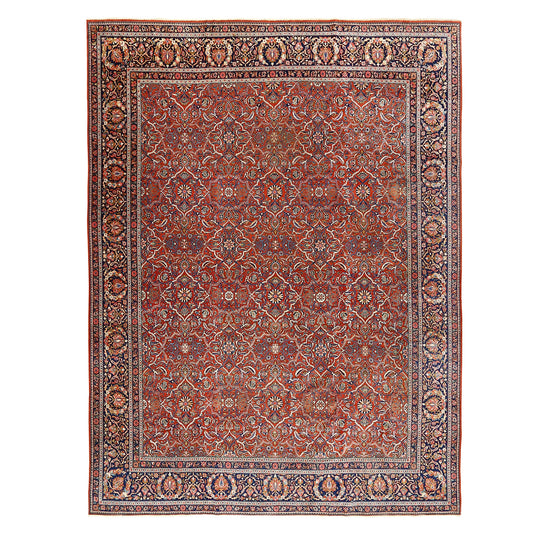 Antique Kashan Dabir 13'8 X 10'4 4001