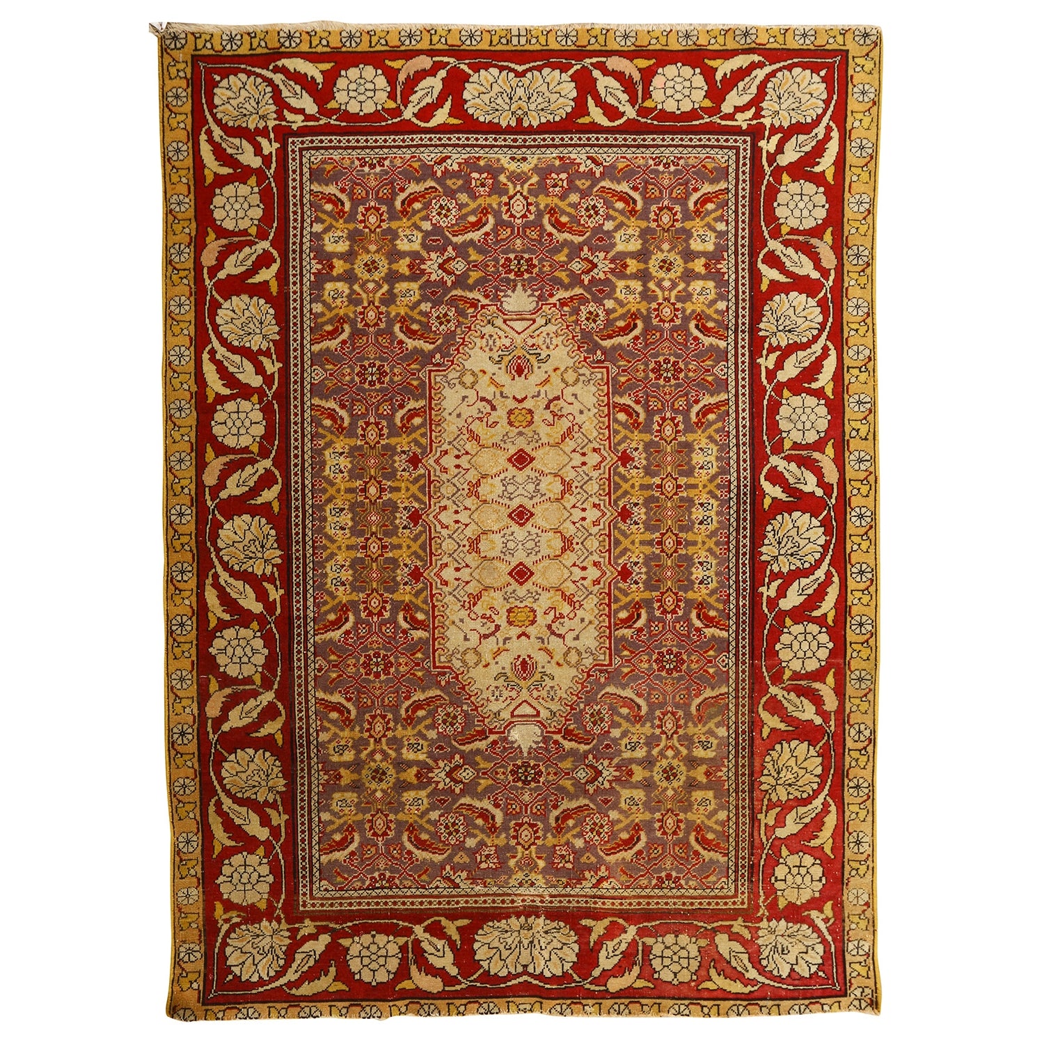Old Timey Rug Antique Turkey Herekeh 4'2 X 3' 2086 – Damoka Rugs